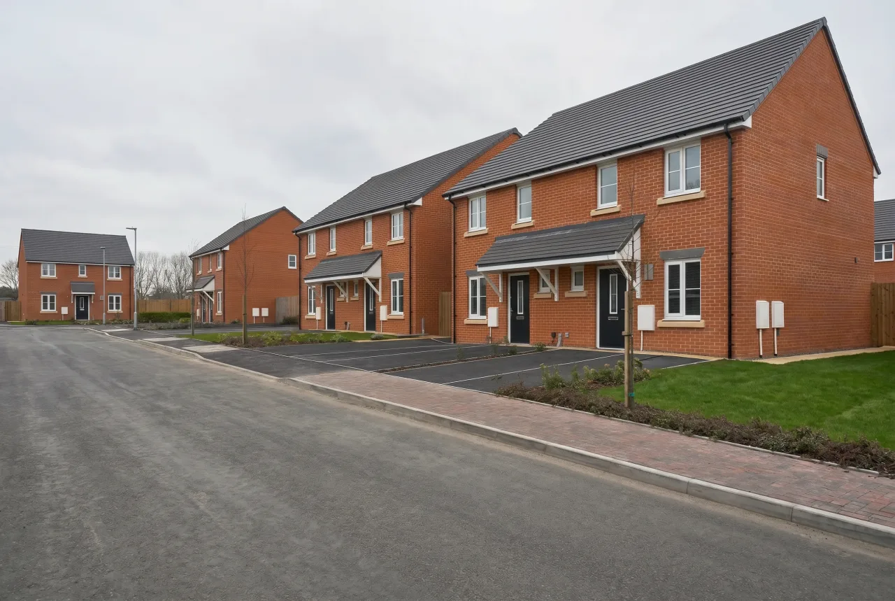 Completed small development or self-build with live utility connections